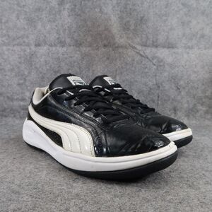 Puma Shoes Mens 9 Casual Sneakers Court Trainer Athletic Black White Comfort Gym